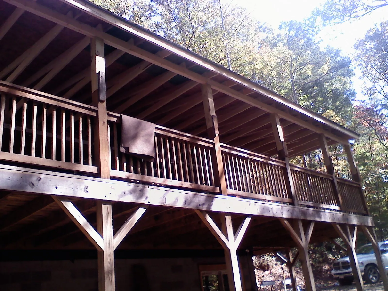Timber framing under a new elevated porch and deck — Roof Leak Repair in Counce by Roofing Brothers